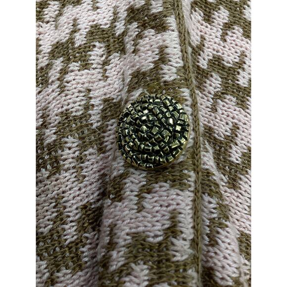 VTG Camille Cesari Women’s Sweater SZ M/L Cool Beaded Gold Buttons Short Sleeve - Picture 4 of 5